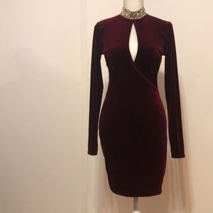 Fashion Nova Burgundy Dress